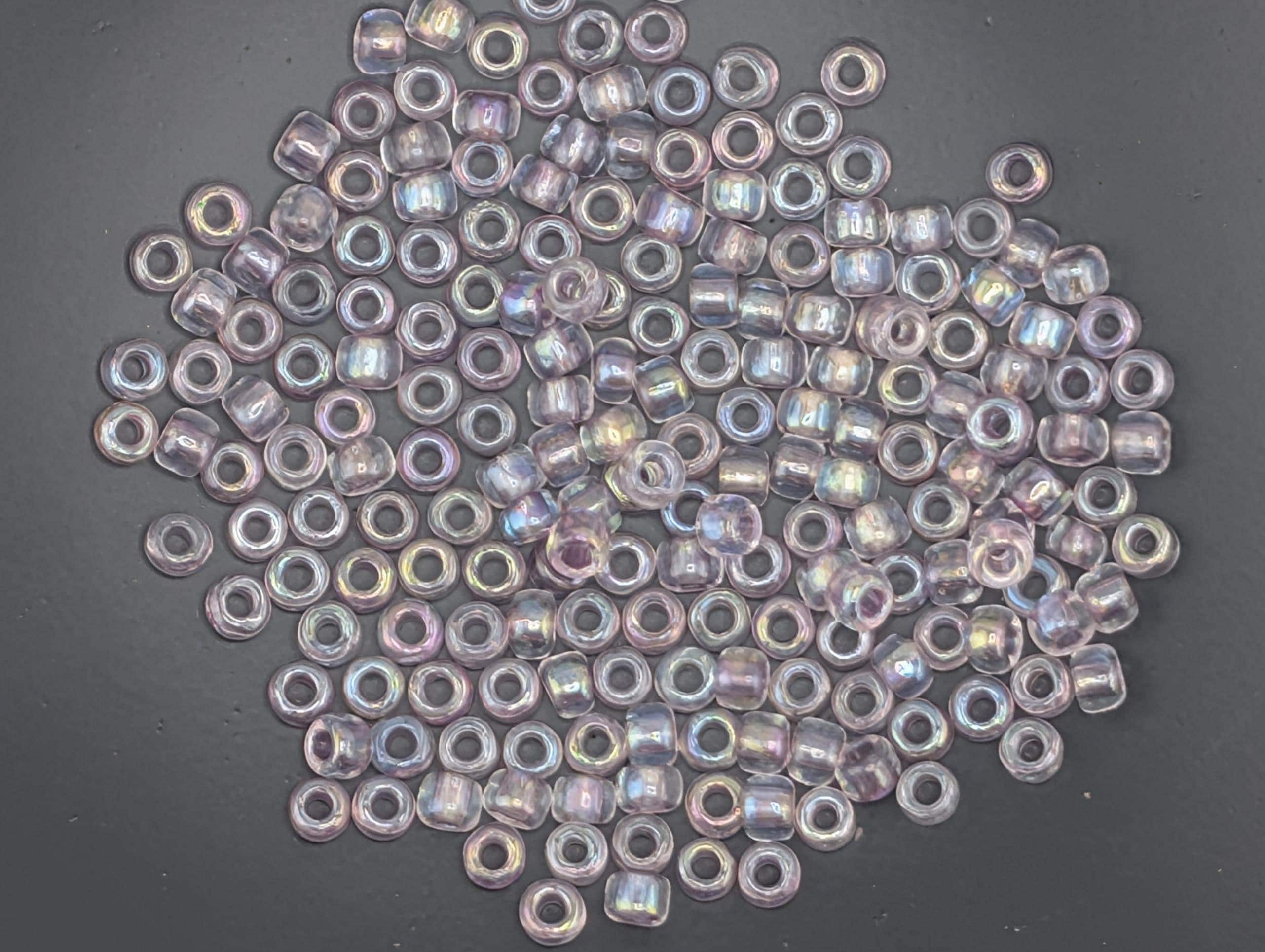 Matsuno Seed Beads: Transparent Rainbow Lavender - Size 6/0, 15g Pack