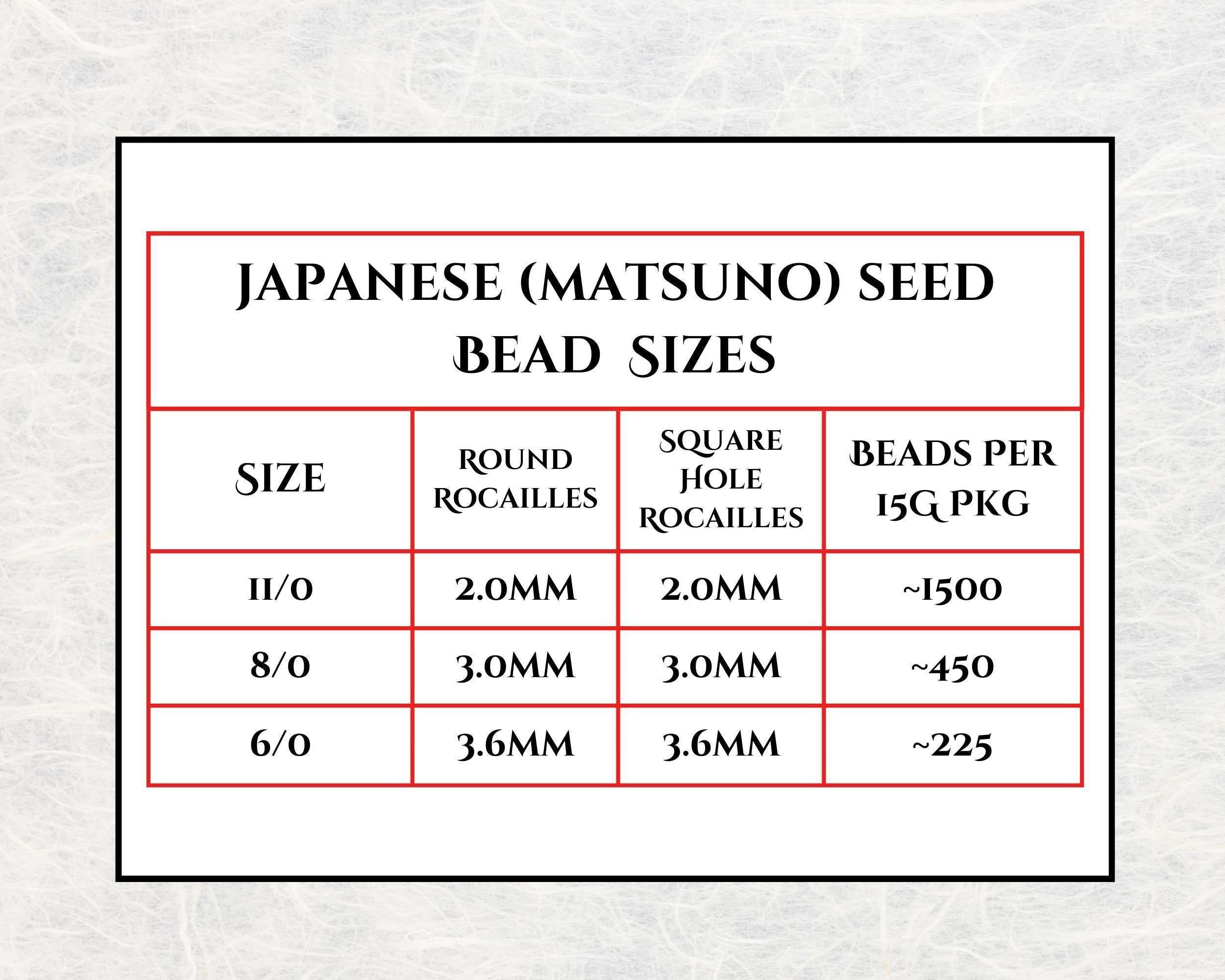 Matsuno Seed Beads: Opaque Rainbow Light Green - Size 6, 15g Approx 180 pcs