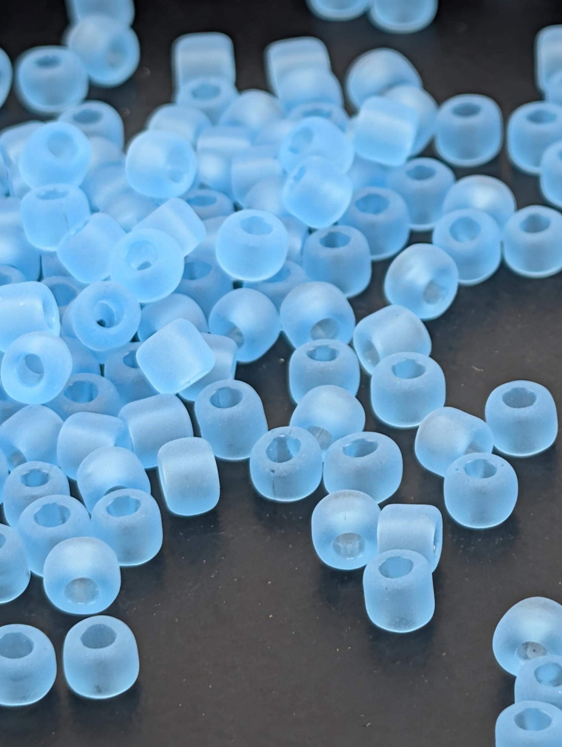 Seed Beads: Matte Transparent Aqua Matsuno (Size 6, 15g)