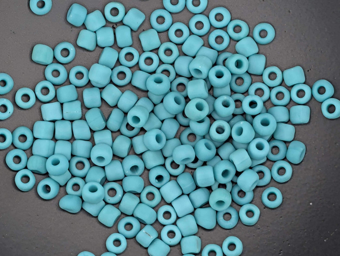 Matsuno Seed Beads Turquoise Blue - Size 6, 15g Package