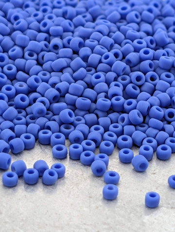1989SB Opaque Matte Medium Blue 11/0 Round Matsuno Seed Beads (15g, ~1650 pcs)