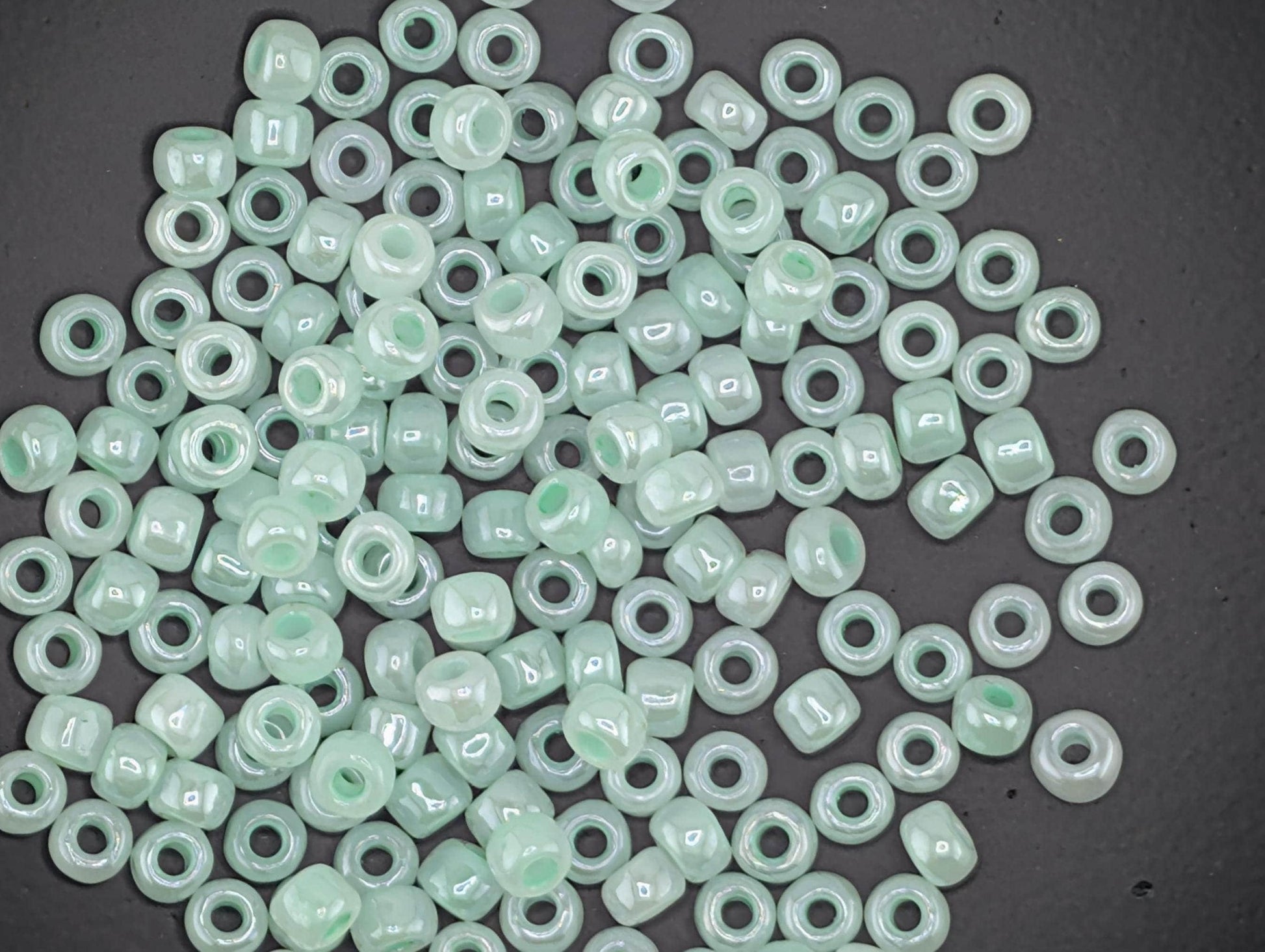 Seed Beads Size 6: Opaque Pastel Sea Foam - Matsuno Glass, 15g