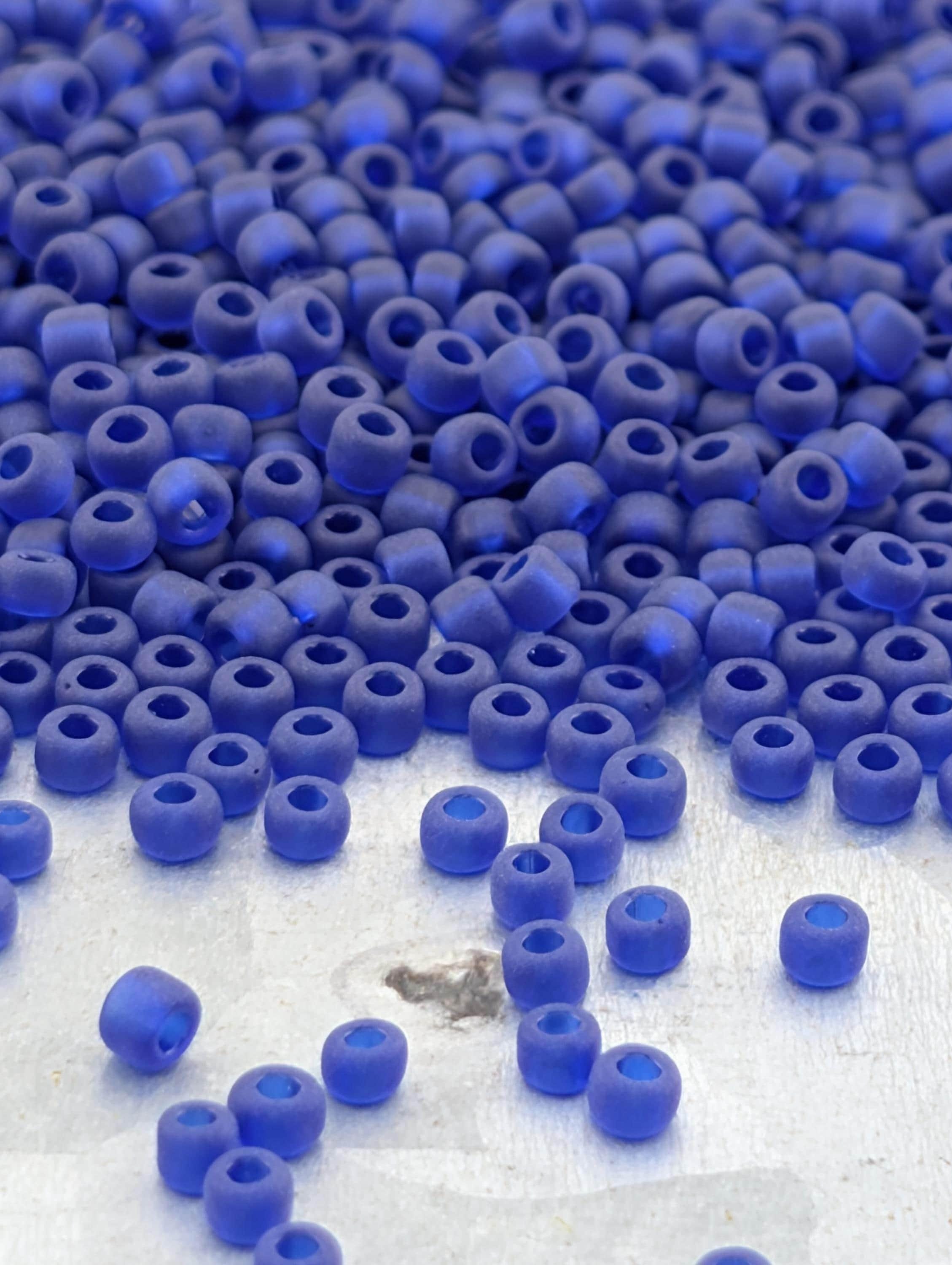 1908SB Translucent Frosted Cobalt 11/0 Round Matsuno Seed Beads (15g, ~1650 pcs)