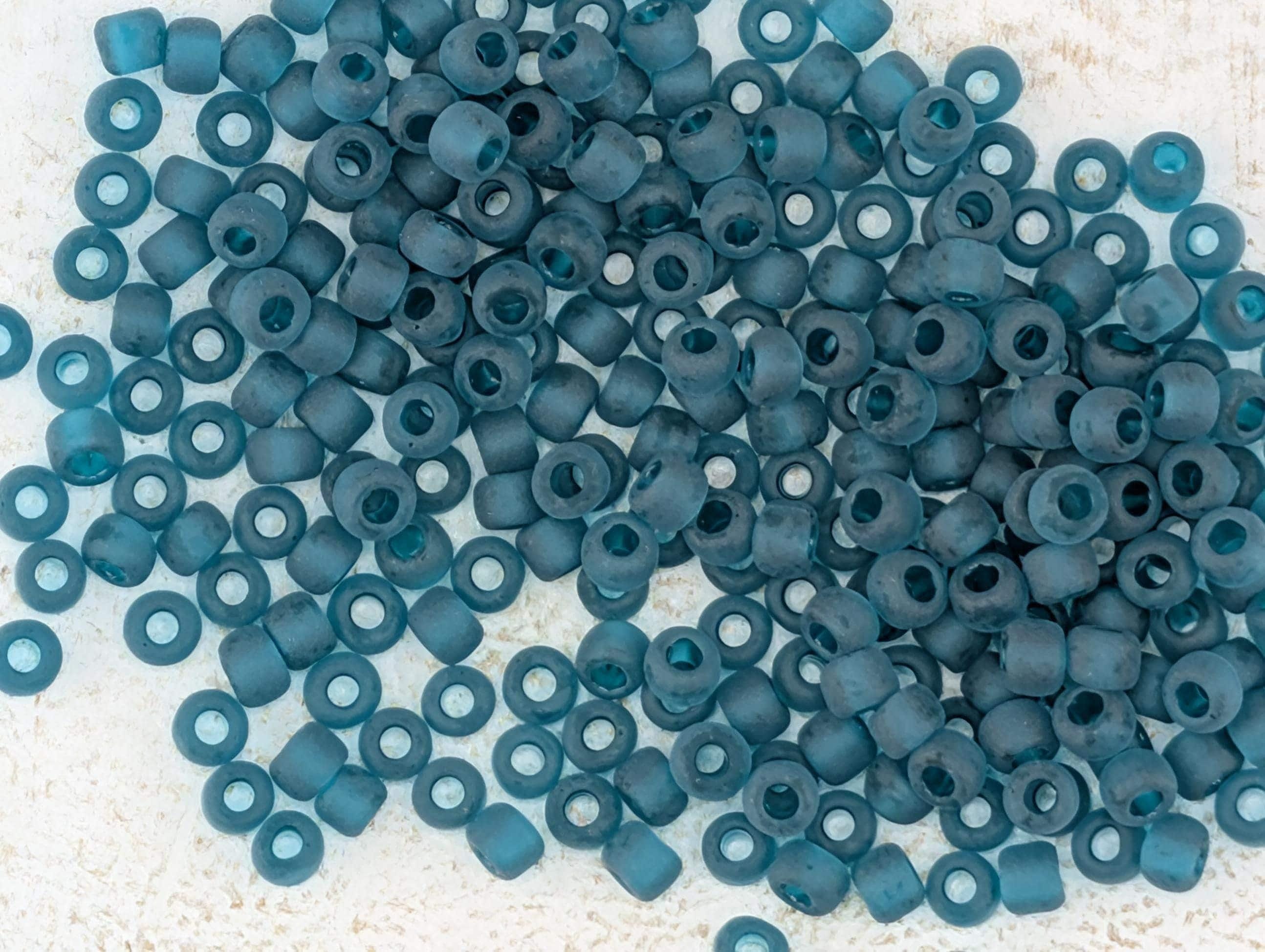 1914SB Translucent Matte Teal Blue 11/0 Round Matsuno Seed Beads (15g, ~1650 pcs)