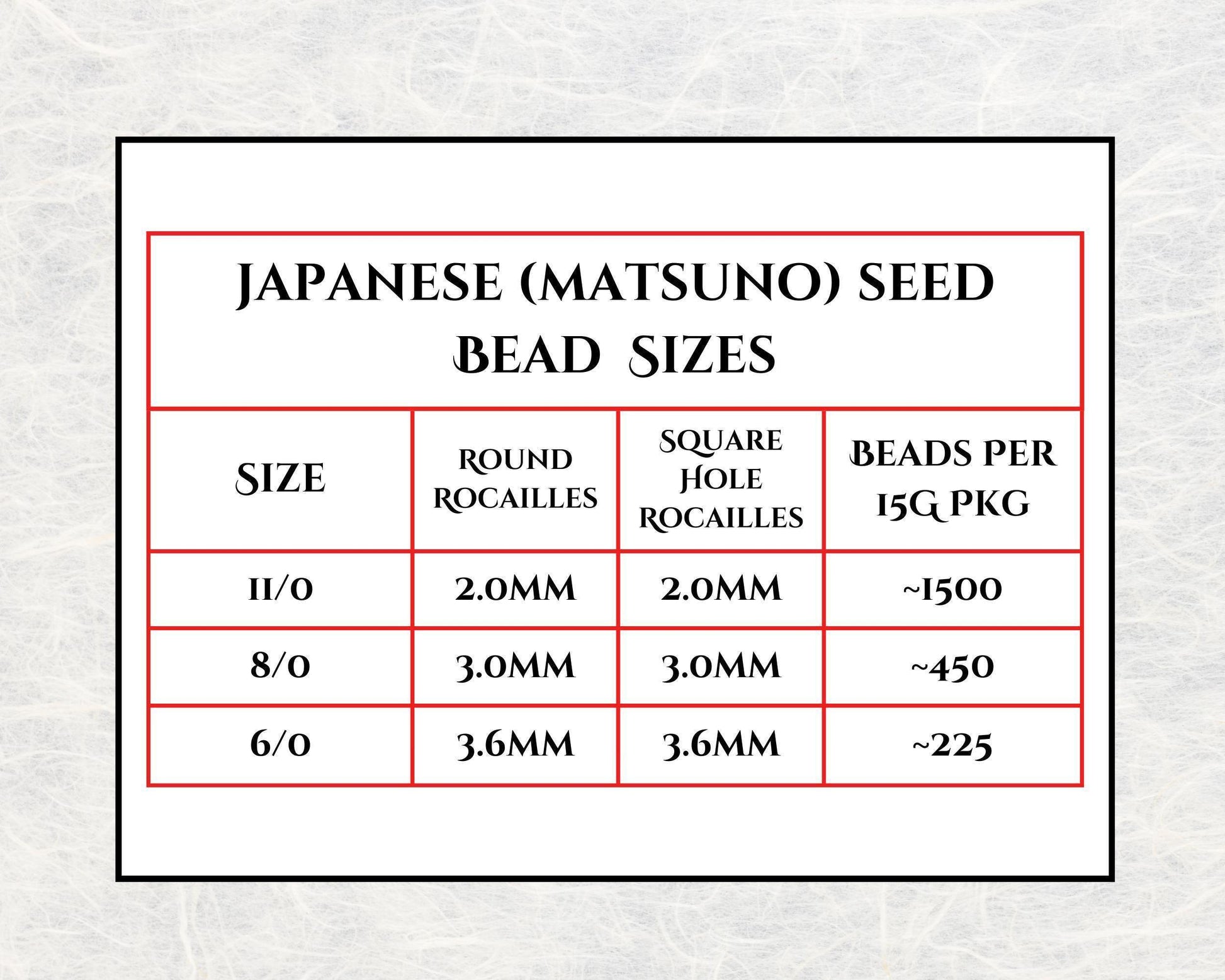 1820SB Opaque Black 11/0 Round Matsuno Seed Beads (15g, ~1650 pcs)