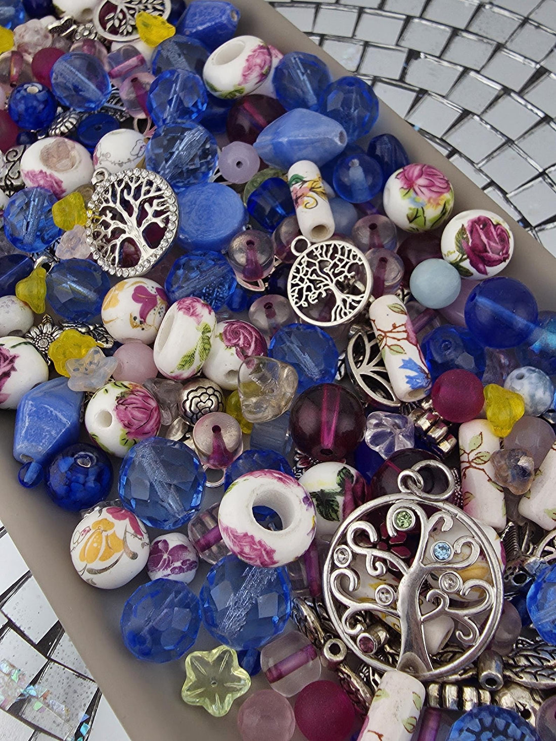 2oz Exclusive "Forget-Me-Not" Glass Bead Mix