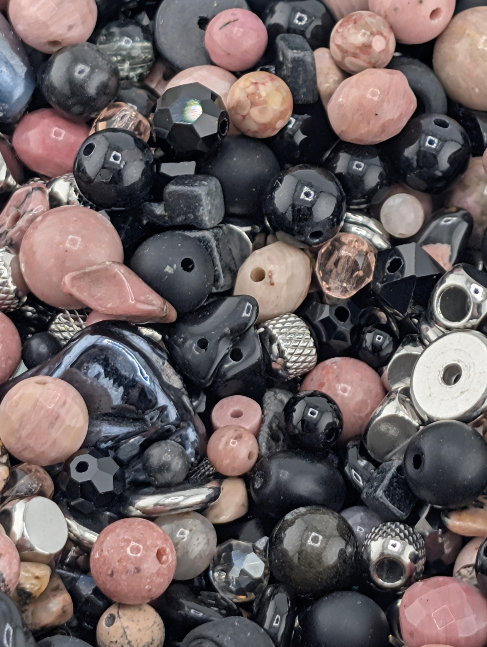 Exclusive "Volcanic Bloom" Gemstone Bead Soup Mix: 2oz Natural Stone Jewelry Making