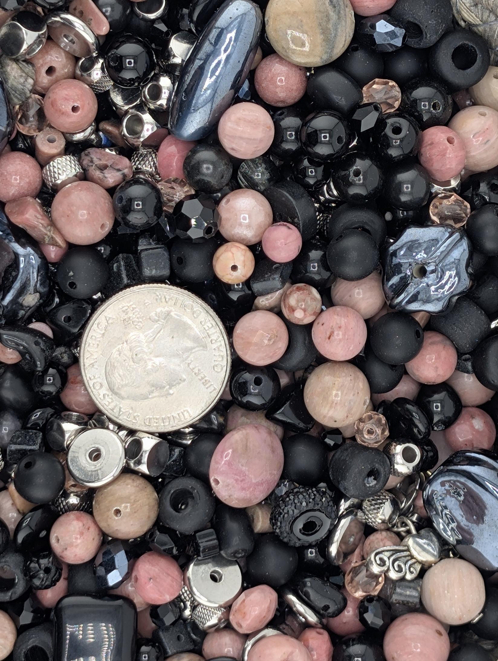 Exclusive "Volcanic Bloom" Gemstone Bead Soup Mix: 2oz Natural Stone Jewelry Making