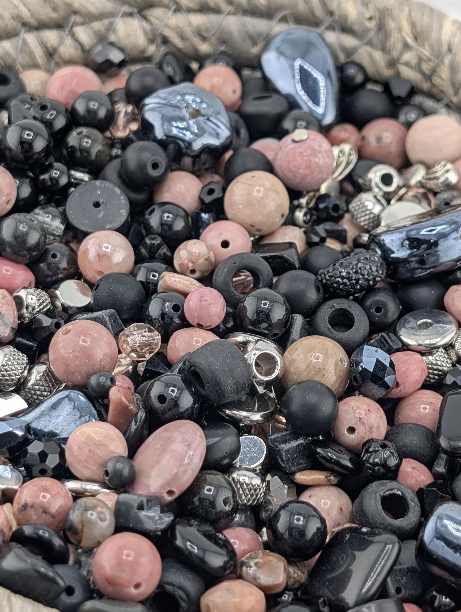 Exclusive "Volcanic Bloom" Gemstone Bead Soup Mix: 2oz Natural Stone Jewelry Making