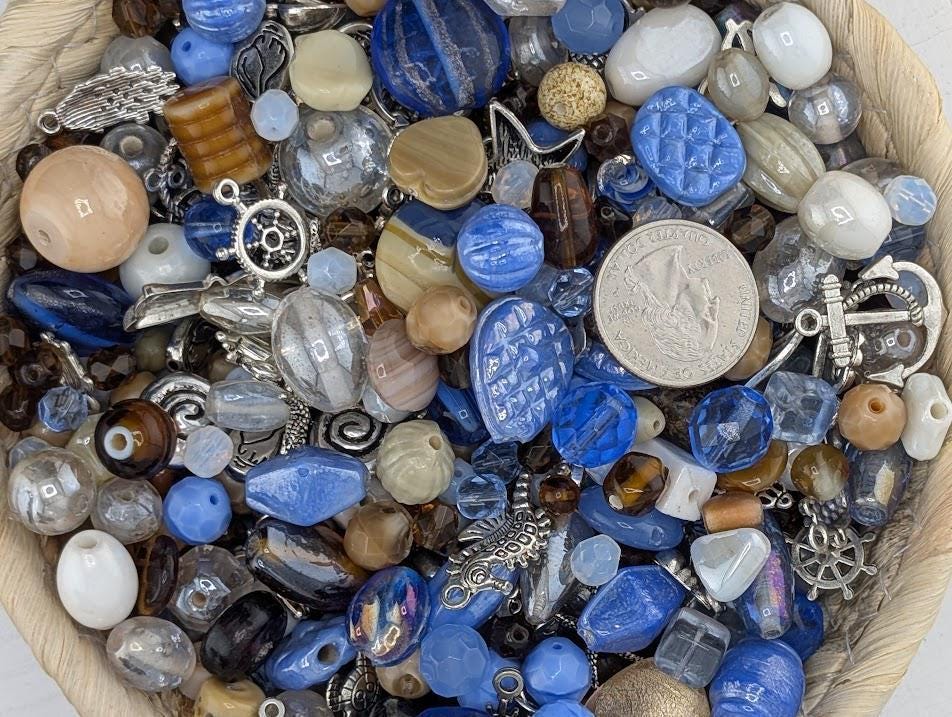 2oz Exclusive "Sandy Oceans" Glass Bead Mix