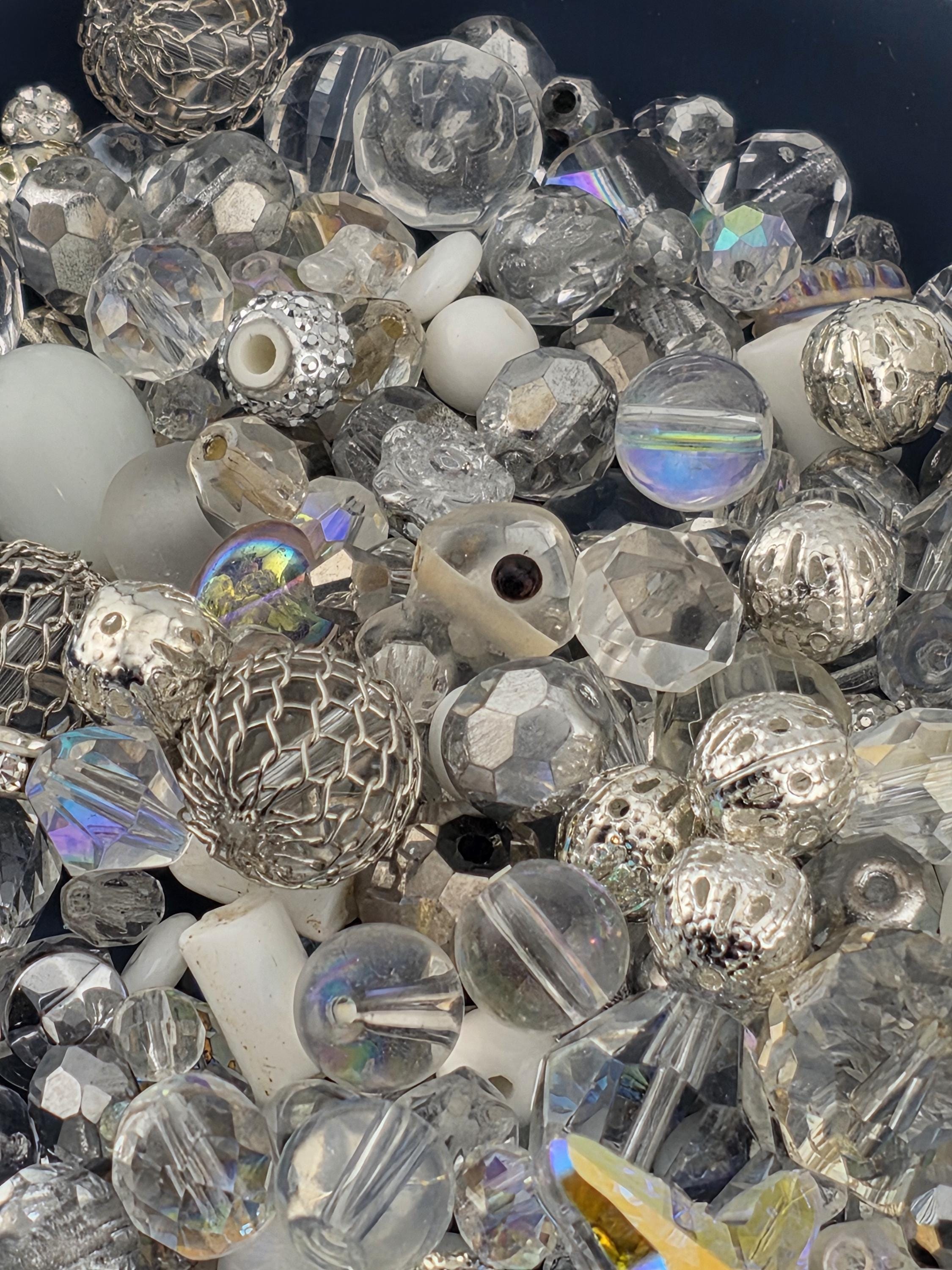 Learise Exclusive "White Frost" Glass Bead Soup Mix (56g Pkg)