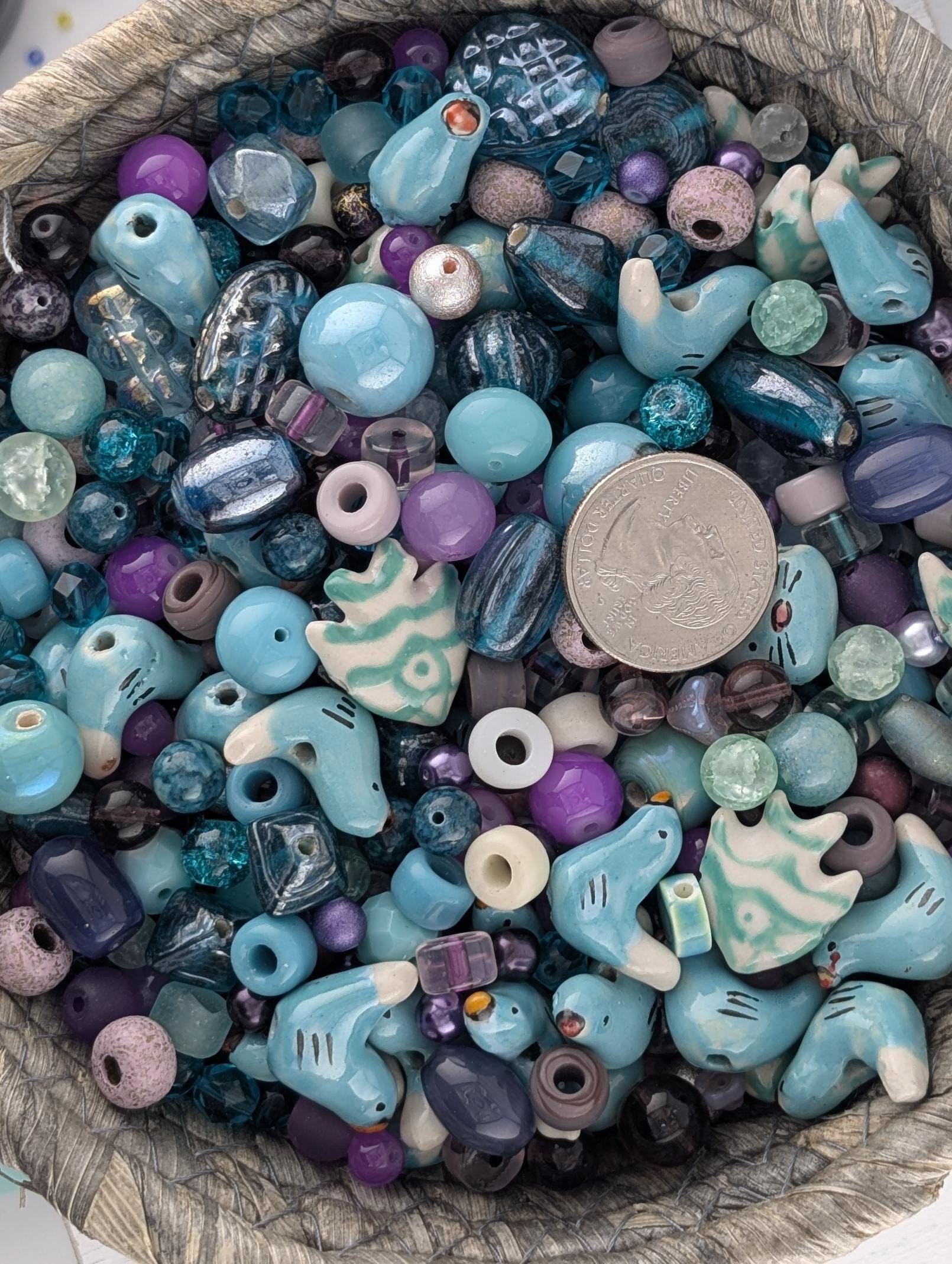 Two Ounce Pkg Exclusive "underwater Aviary" Gemstone Bead Mix (2oz)
