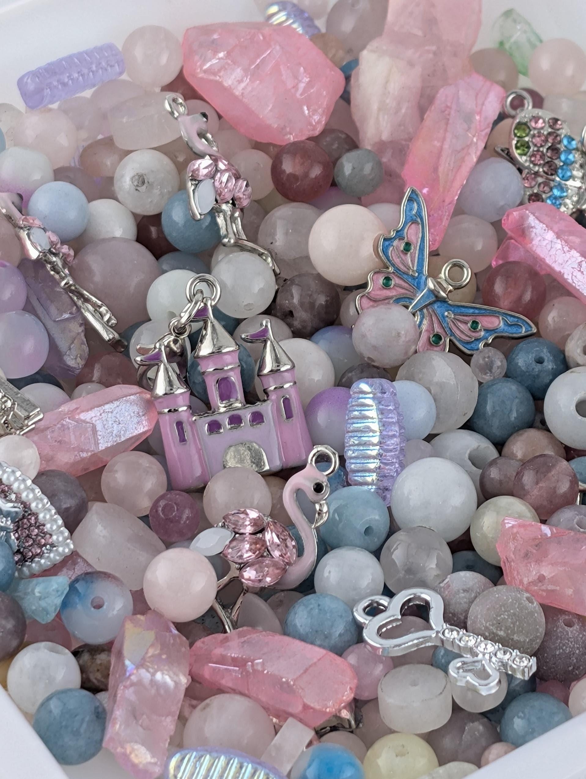Exclusive "Flamingo Fairytale" Gemstone Bead Mix (2oz)