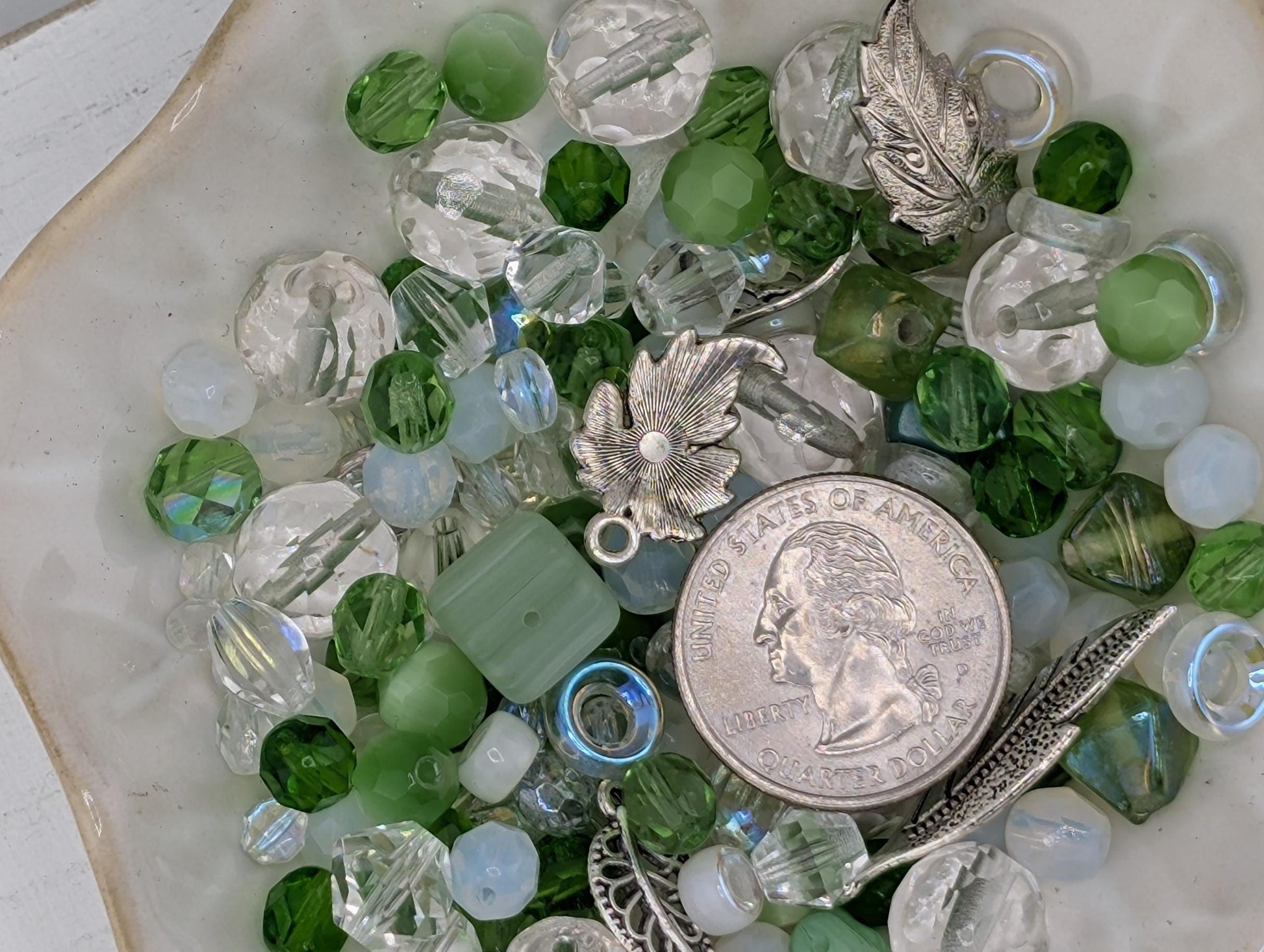 Exclusive "Wintergreen" Glass Bead Jewelry Making Material (30g pkg)