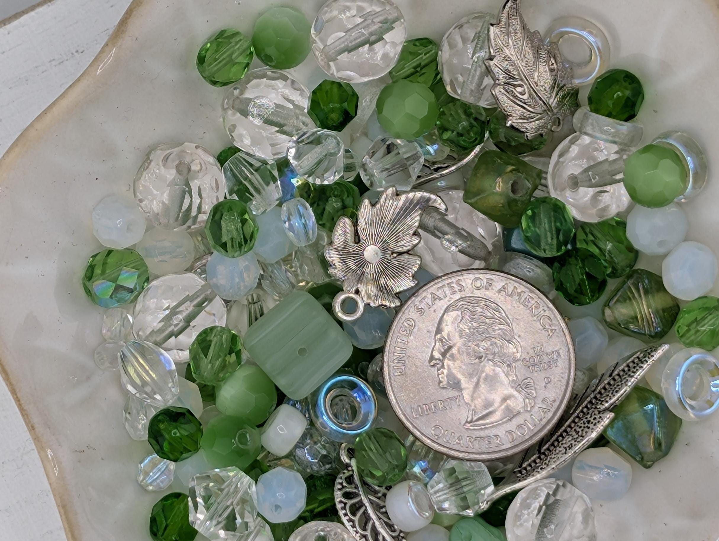 Exclusive "Wintergreen" Glass Bead Jewelry Making Material (30g pkg)
