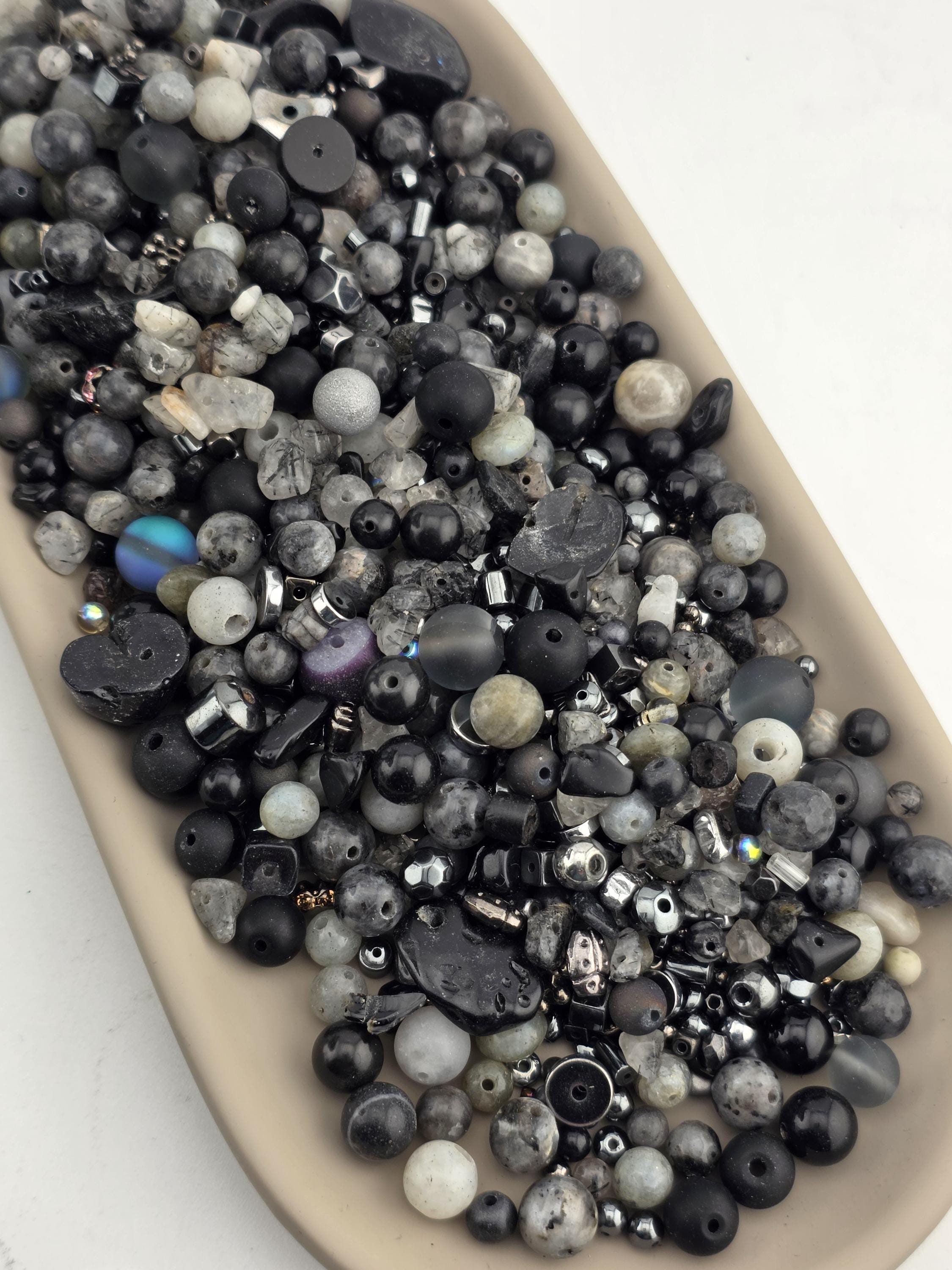 Exclusive "Thunderstone Mix" Gemstone, mixed metal & Glass Bead Mix (56g Pkg)