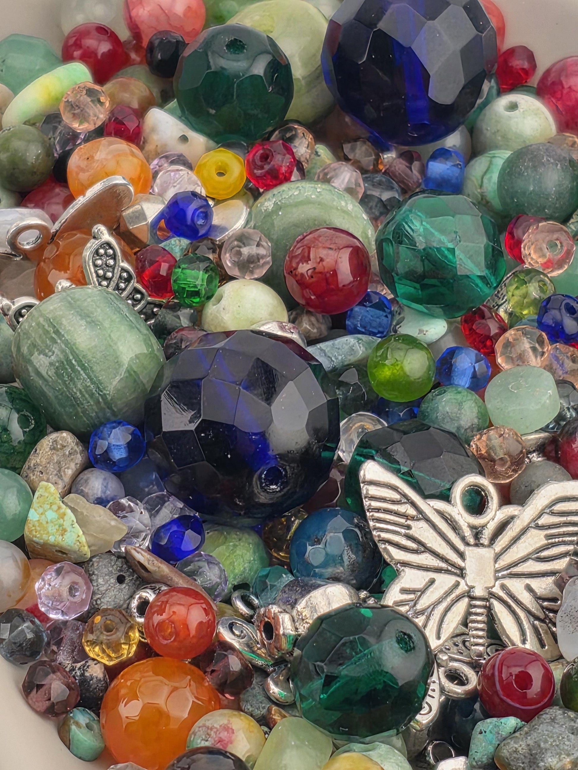 Exclusive "Jellybean Garden" Gemstone & Glass Bead Mix (56g Pkg)