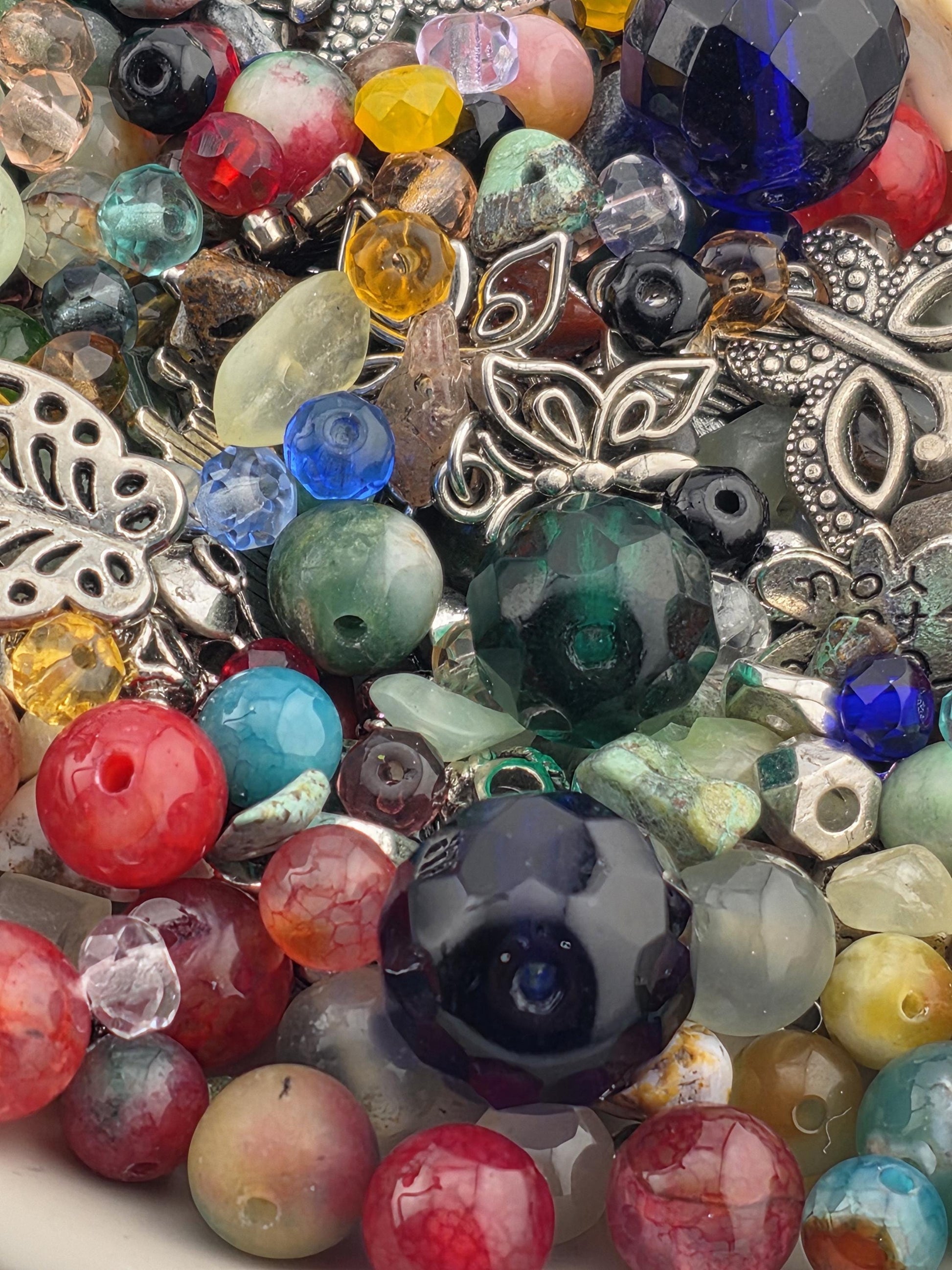 Exclusive "Jellybean Garden" Gemstone & Glass Bead Mix (56g Pkg)