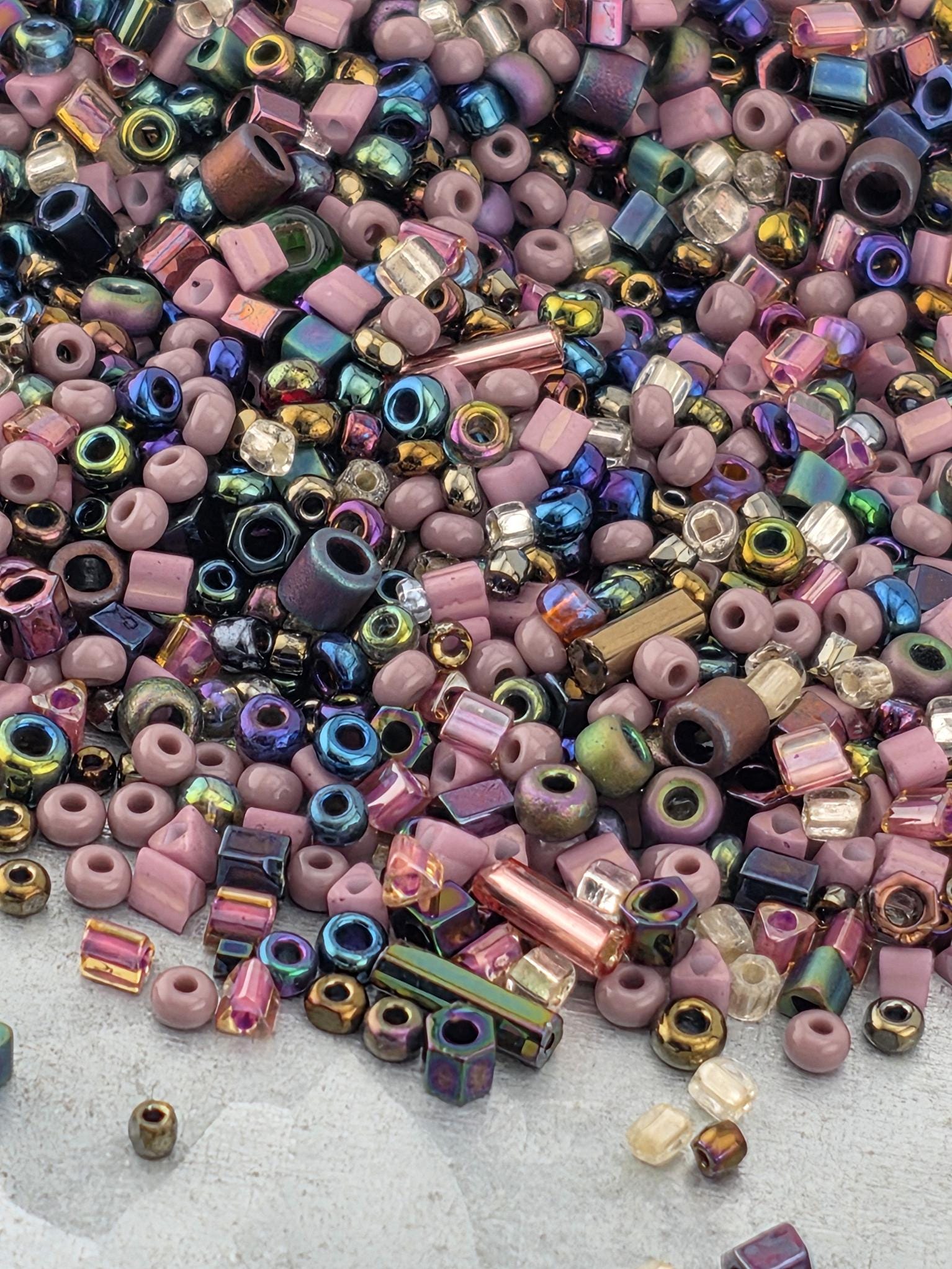 Exclusive "Miami Deco" Hex, Triangle & Bugle Seed Bead Soup 20g