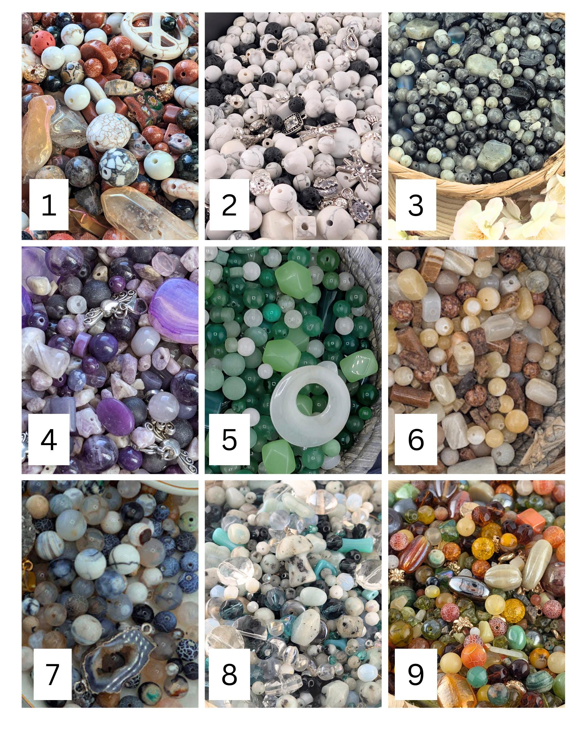 CUSTOMIZED! Gemstone Bead Mix Set: Three 4oz Packs of Natural Stone Beads You choose the mix