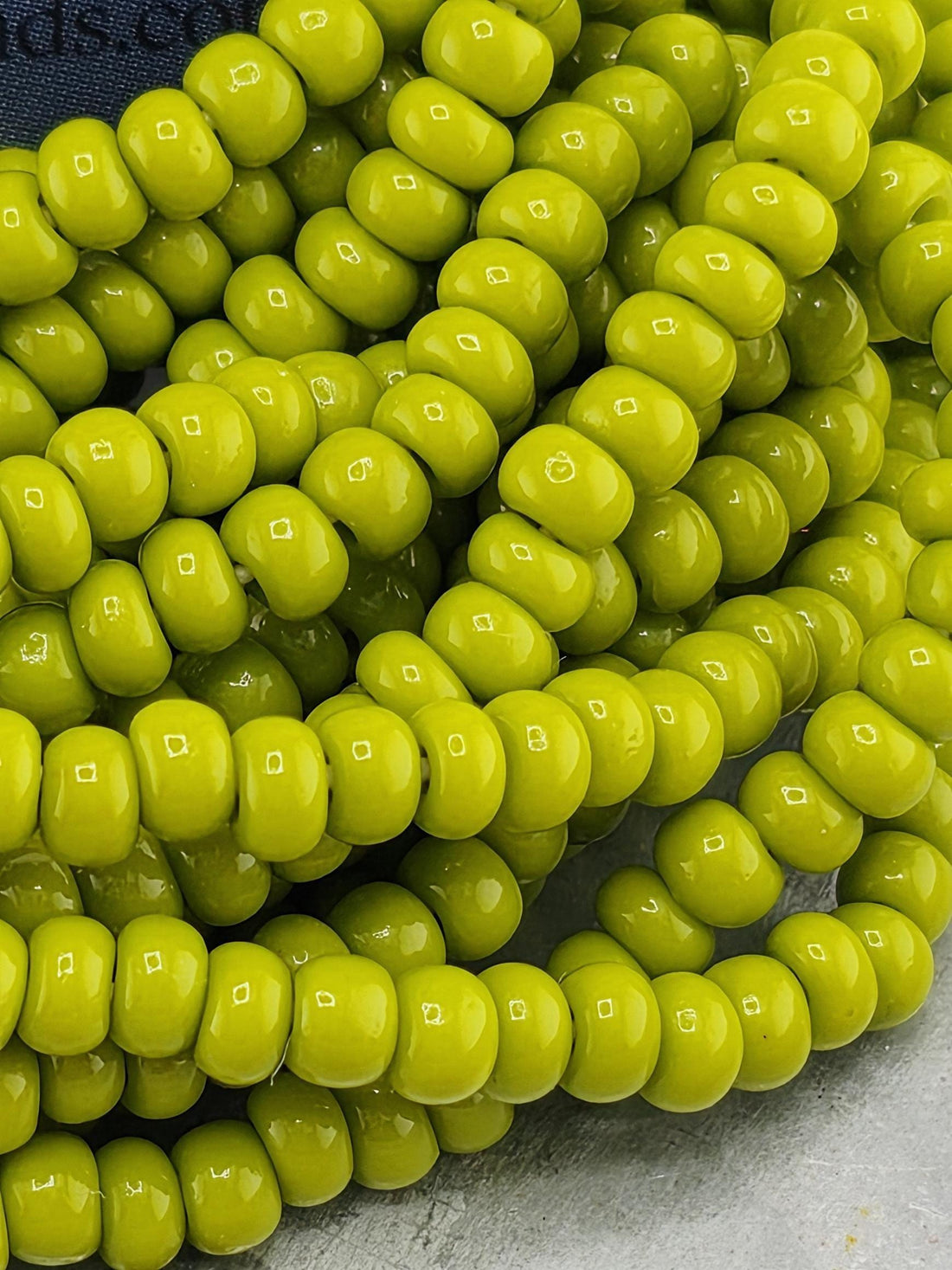Seed Beads 8/0: Preciosa Opaque Olive - 37g Czech Glass Hank