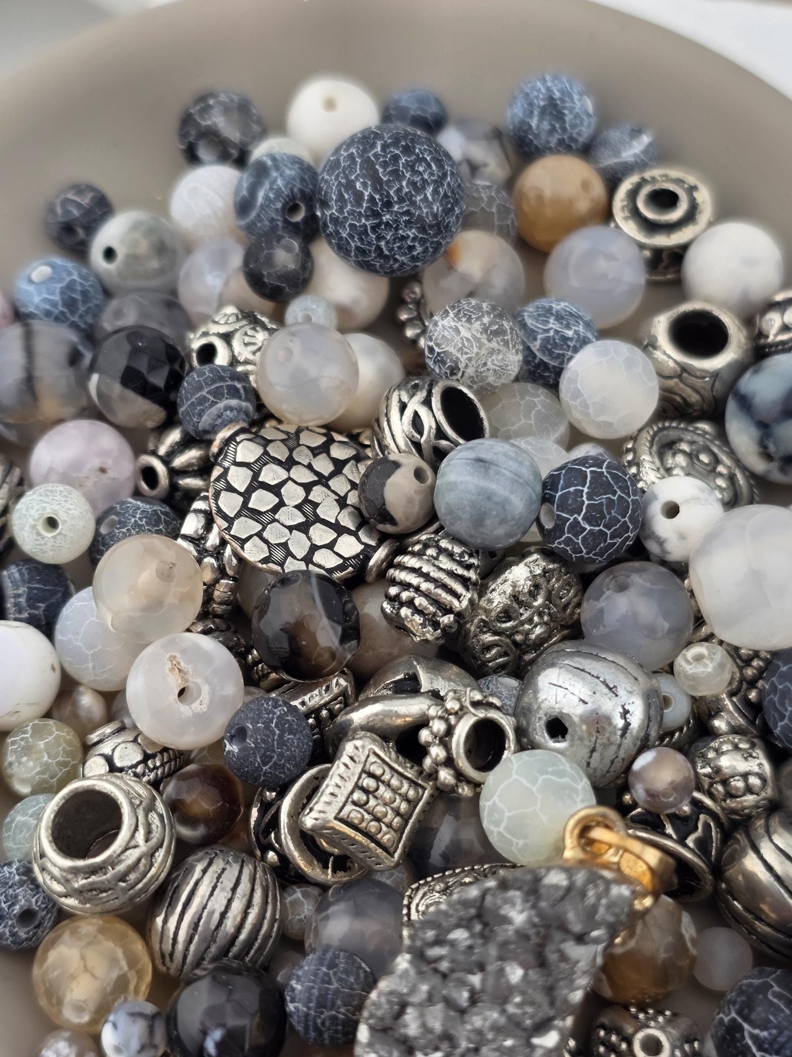 Exclusive "Inferno Agate" Gemstone Bead Mix - 2oz pkg