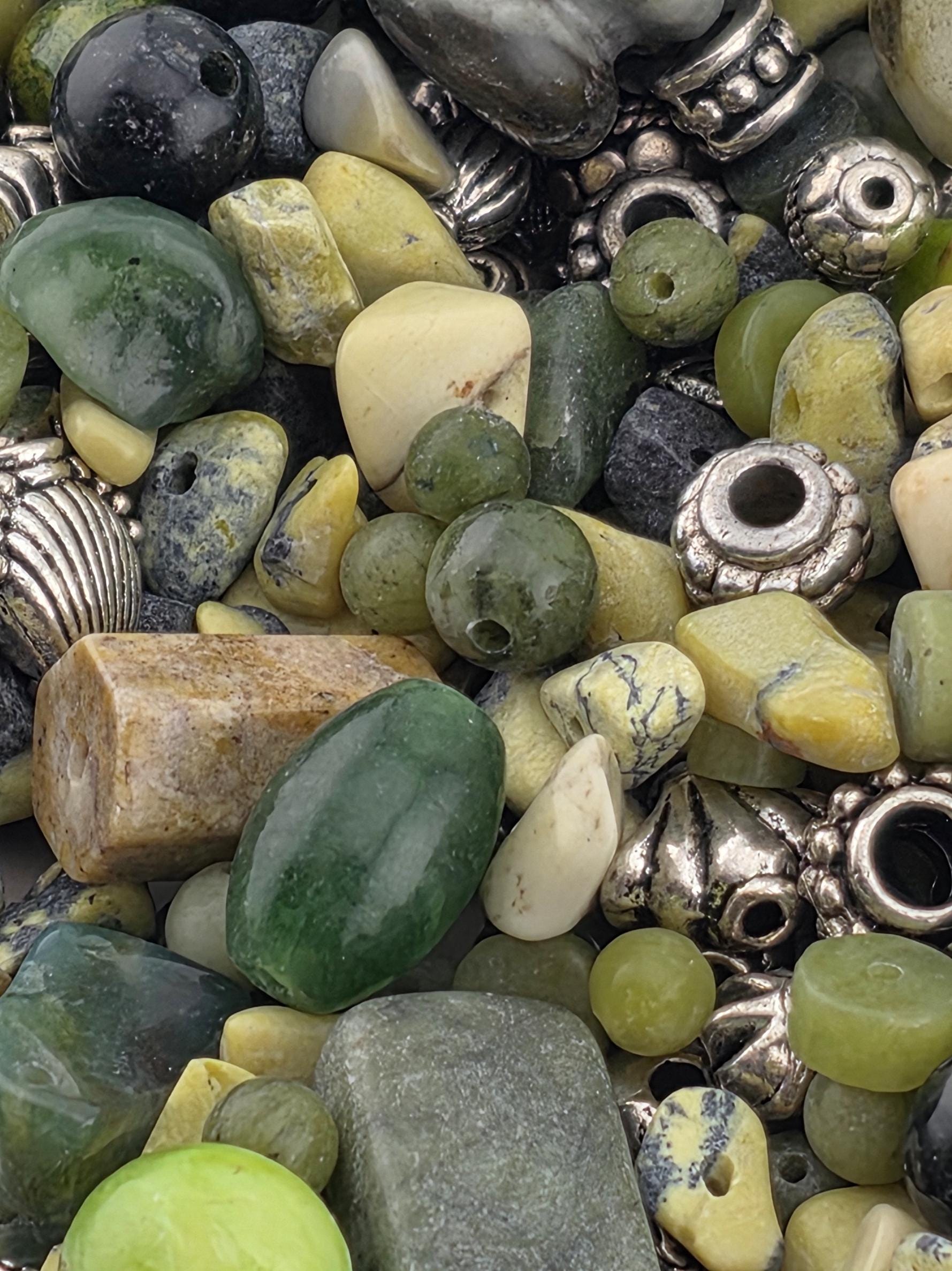 2 Ounce "Serpentine Swamp Gardens" Gemstone Bead Soup