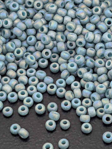 Semi Glazed Rainbow - Turquoise Size 11/0 Toho Round 2.5" tube