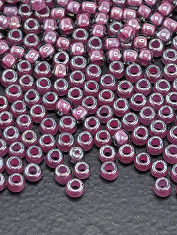 Inside-Color Gray/Magenta-Lined Size 11/0 Toho Round 2.5" tube