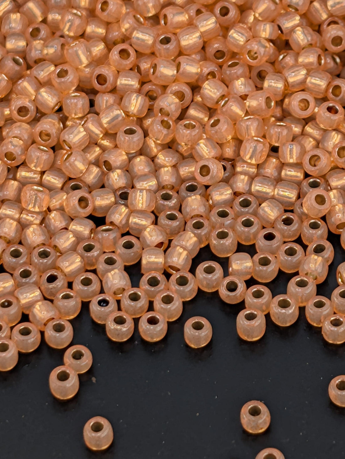 PermaFinish - Silver-Lined Milky Grapefruit Size 11/0 Toho Round 2.5" tube