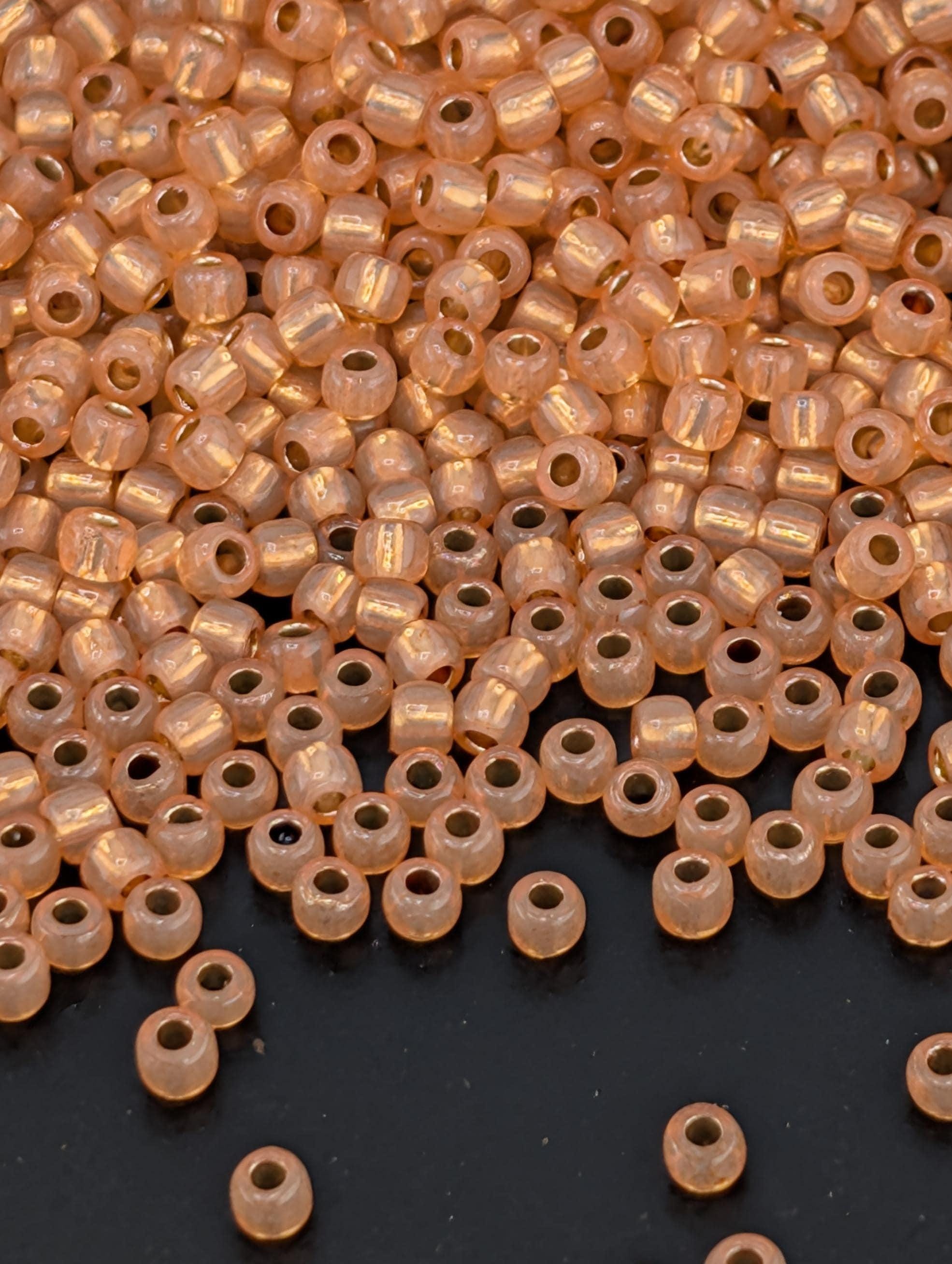 PermaFinish - Silver-Lined Milky Grapefruit Size 11/0 Toho Round 2.5" tube