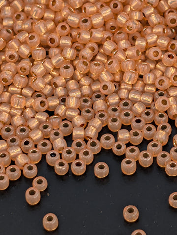 PermaFinish - Silver-Lined Milky Grapefruit Size 11/0 Toho Round 2.5" tube