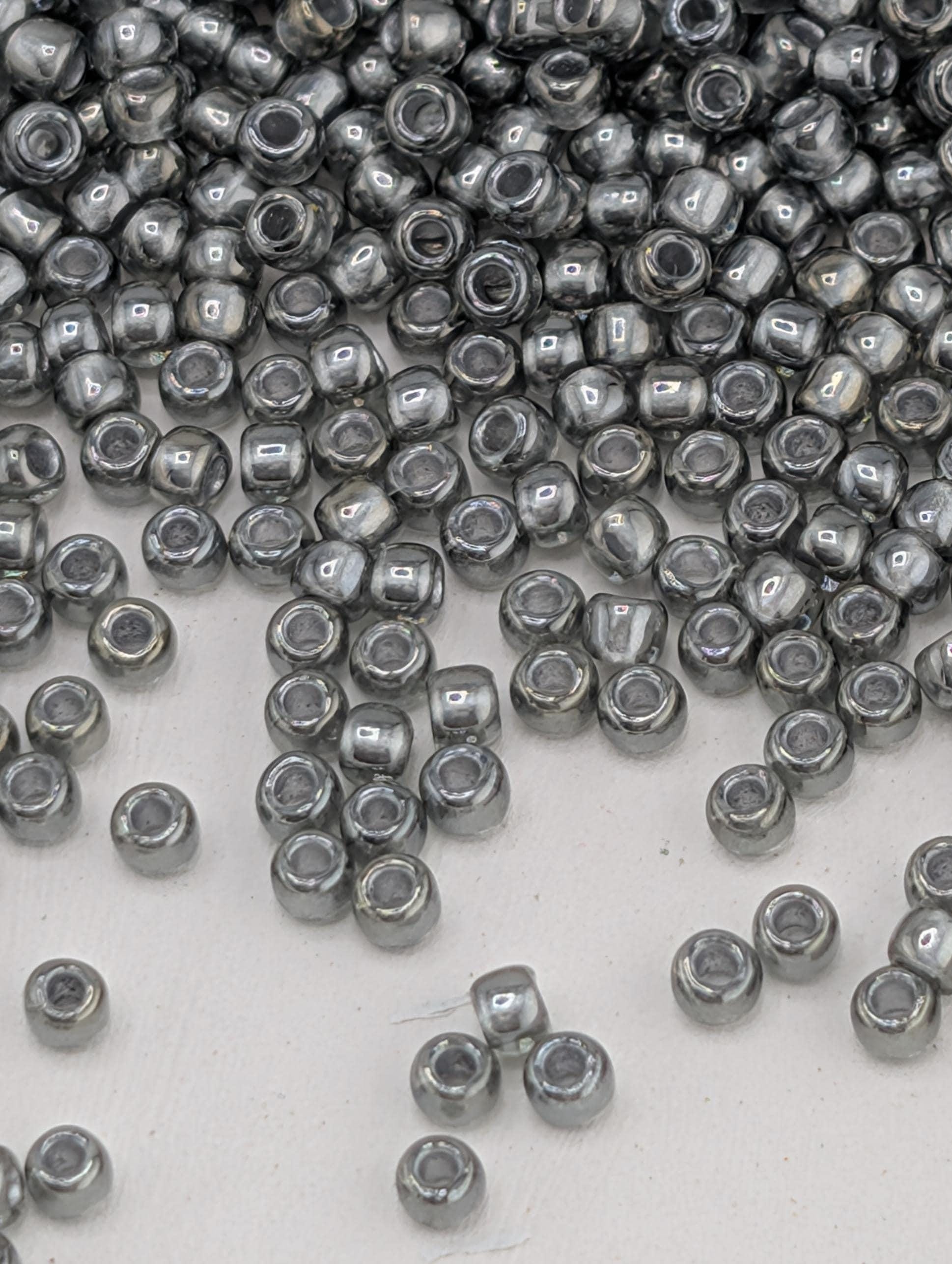 Silver-Lined Black Diamond Size 11/0 Toho Round 2.5" tube