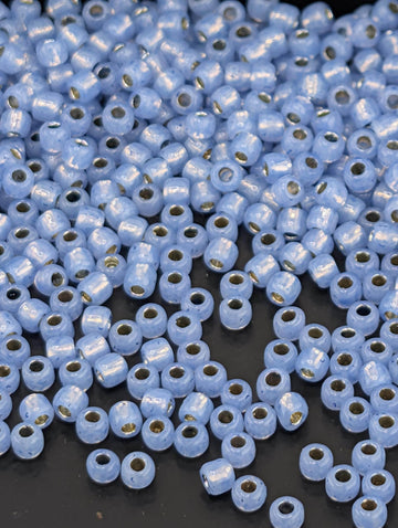 PermaFinish - Silver-Lined Milky Sapphire Size 11/0 Toho Round 2.5" tube