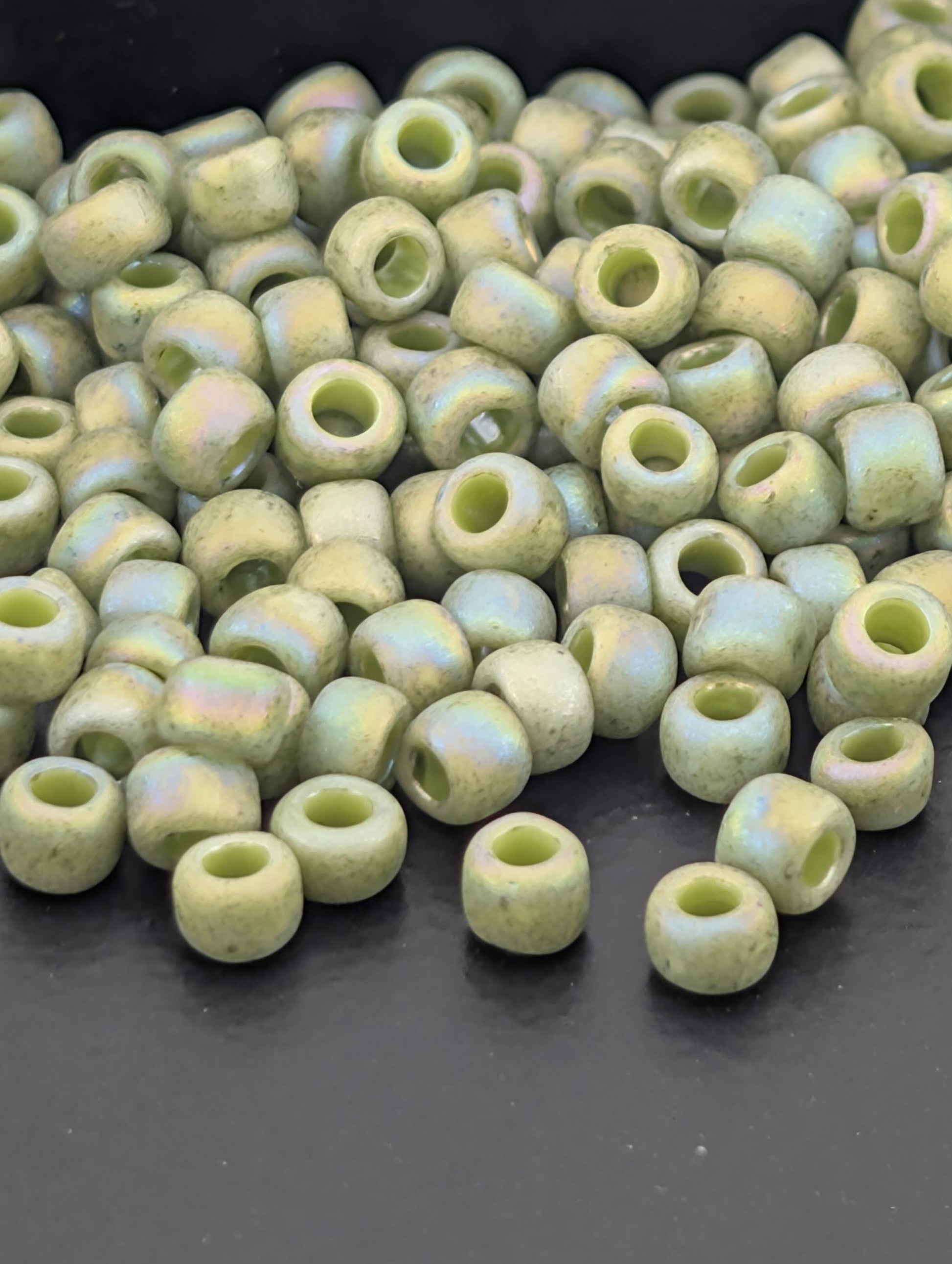 Semi Glazed Rainbow - Honeydew Size 8/0 Toho Round 2.5" tube