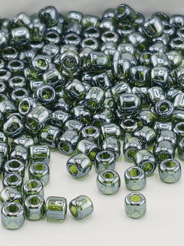 Transparent-Lustered Olivine Size 8/0 Toho Round 2.5" tube