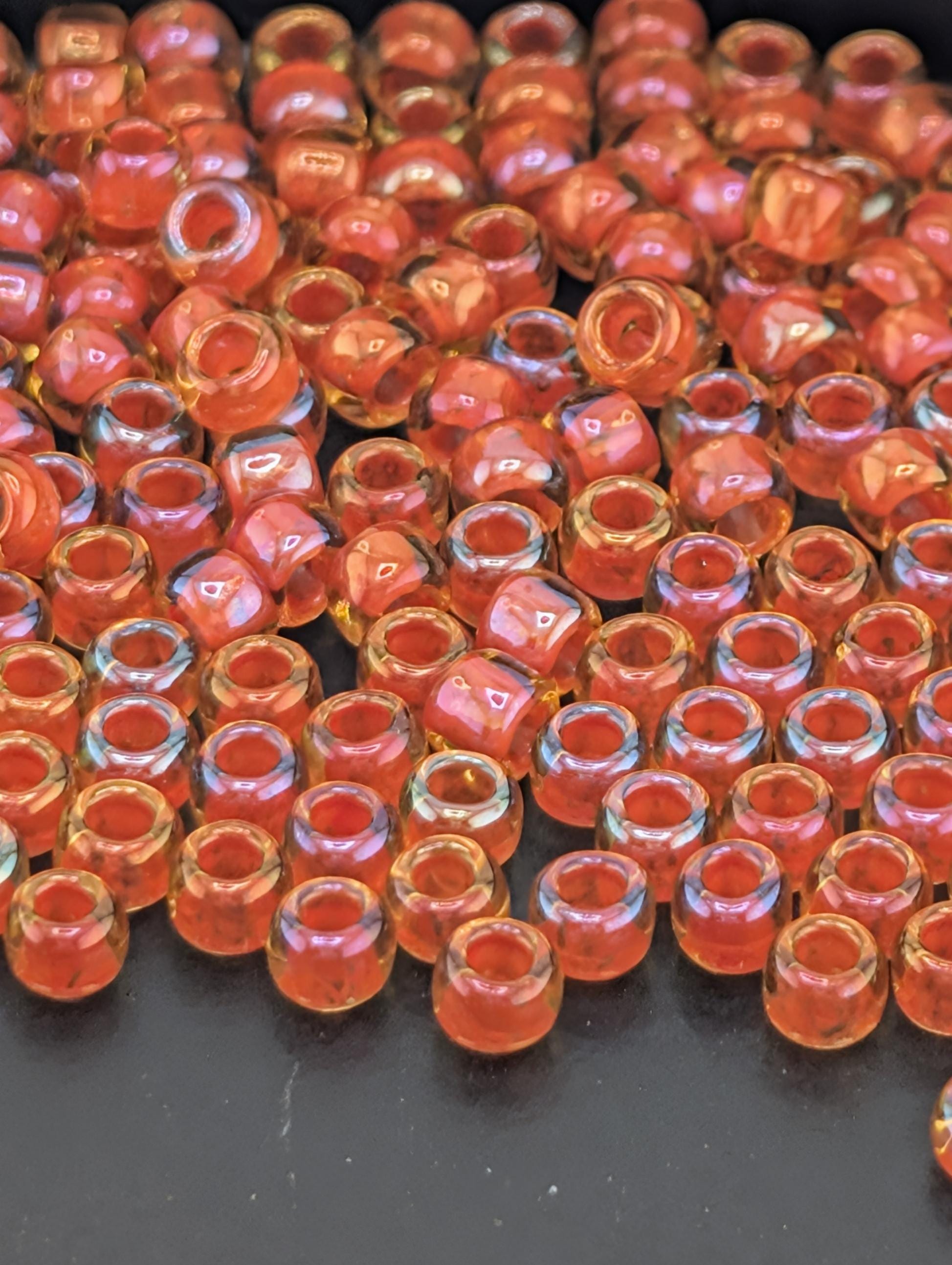 Inside-Color Lt Topaz/Hyacinth-Lined Size 8/0 Toho Round 2.5" tube