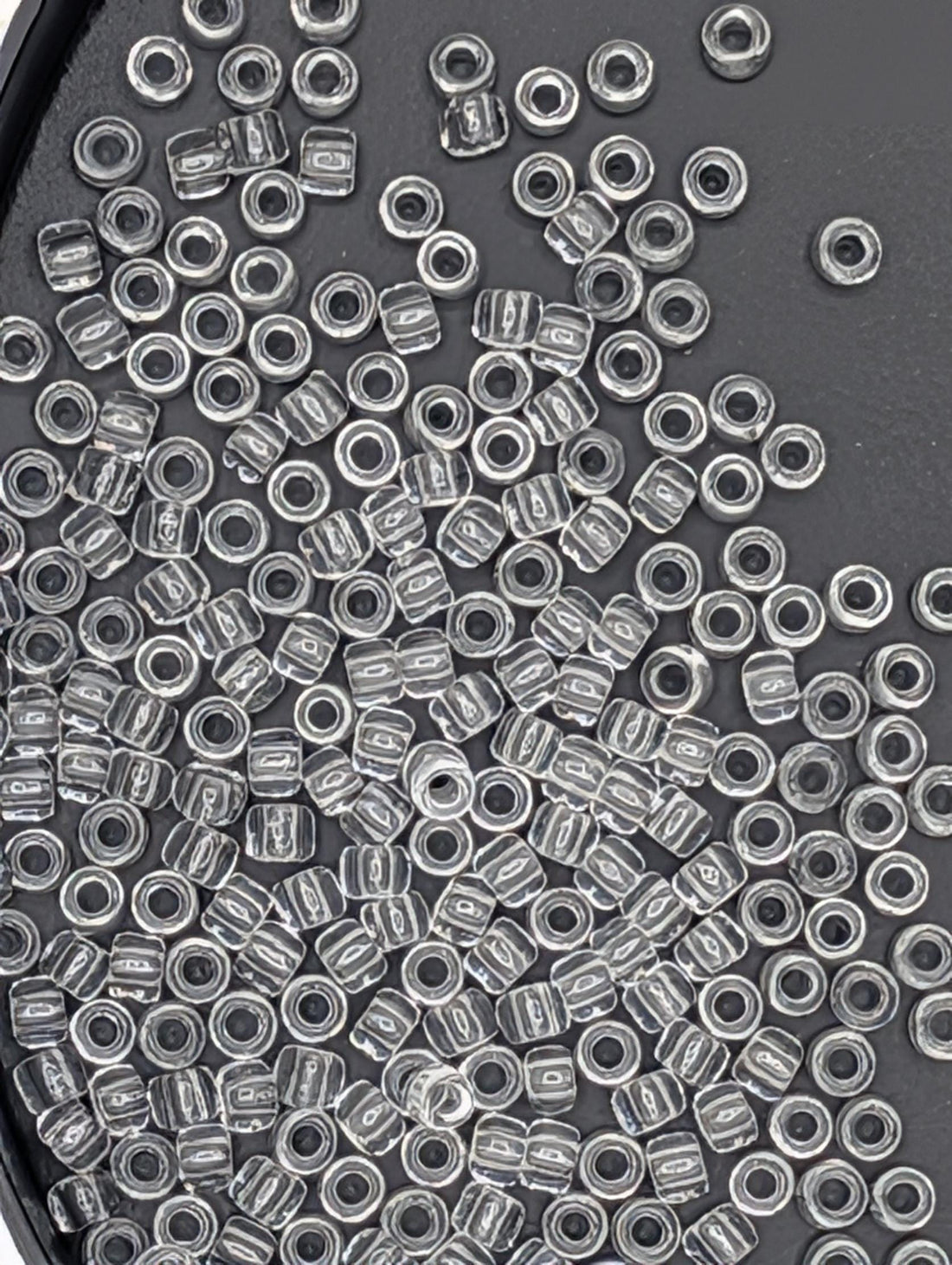 Toho Japanese Seed Beads - Crystal Blue Glow Size 8/0, 2.5" Tube