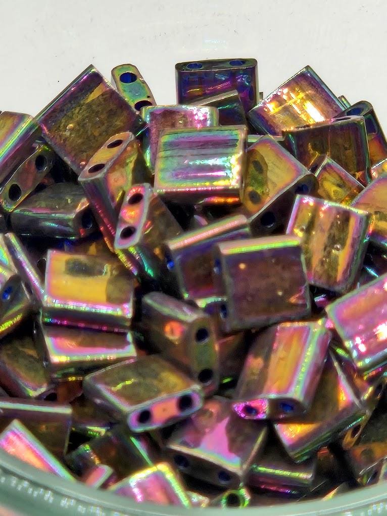 TL1893-Miyuki Tila Beads:Raspberry Gold L (7.5g pkg)