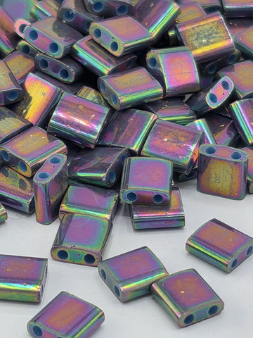 TL1898-Miyuki Tila Beads:Plum Gold R/L (7.5g pkg)