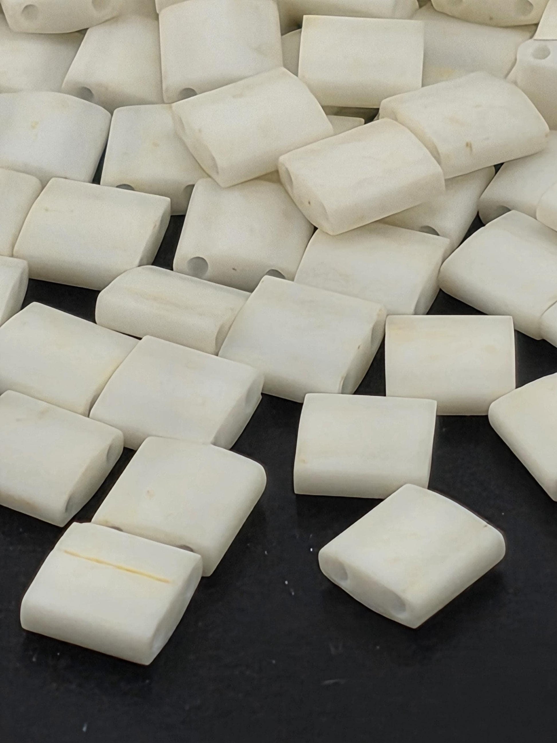 TL2021-1-Miyuki Tila Beads:Opaque matte Cream (7.5g pkg)