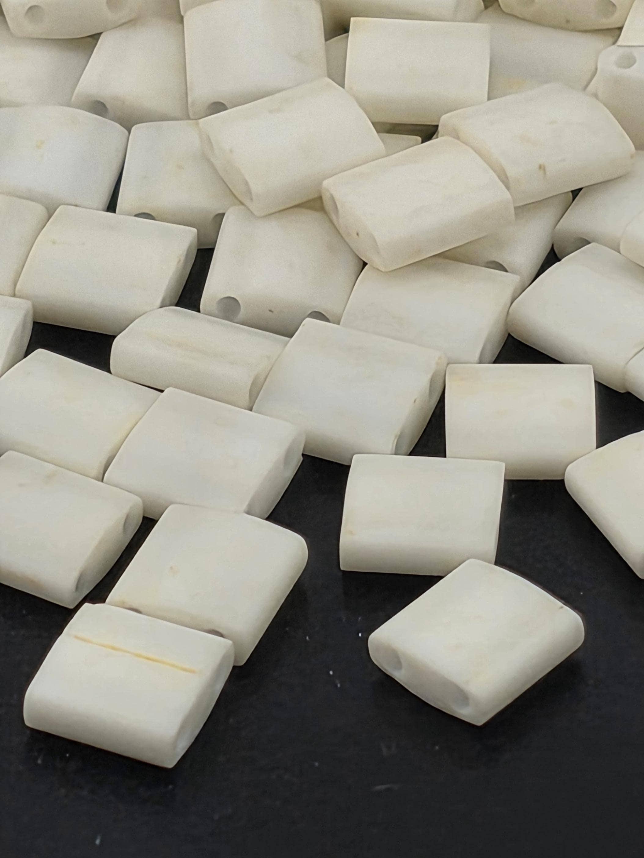 TL2021-1-Miyuki Tila Beads:Opaque matte Cream (7.5g pkg)