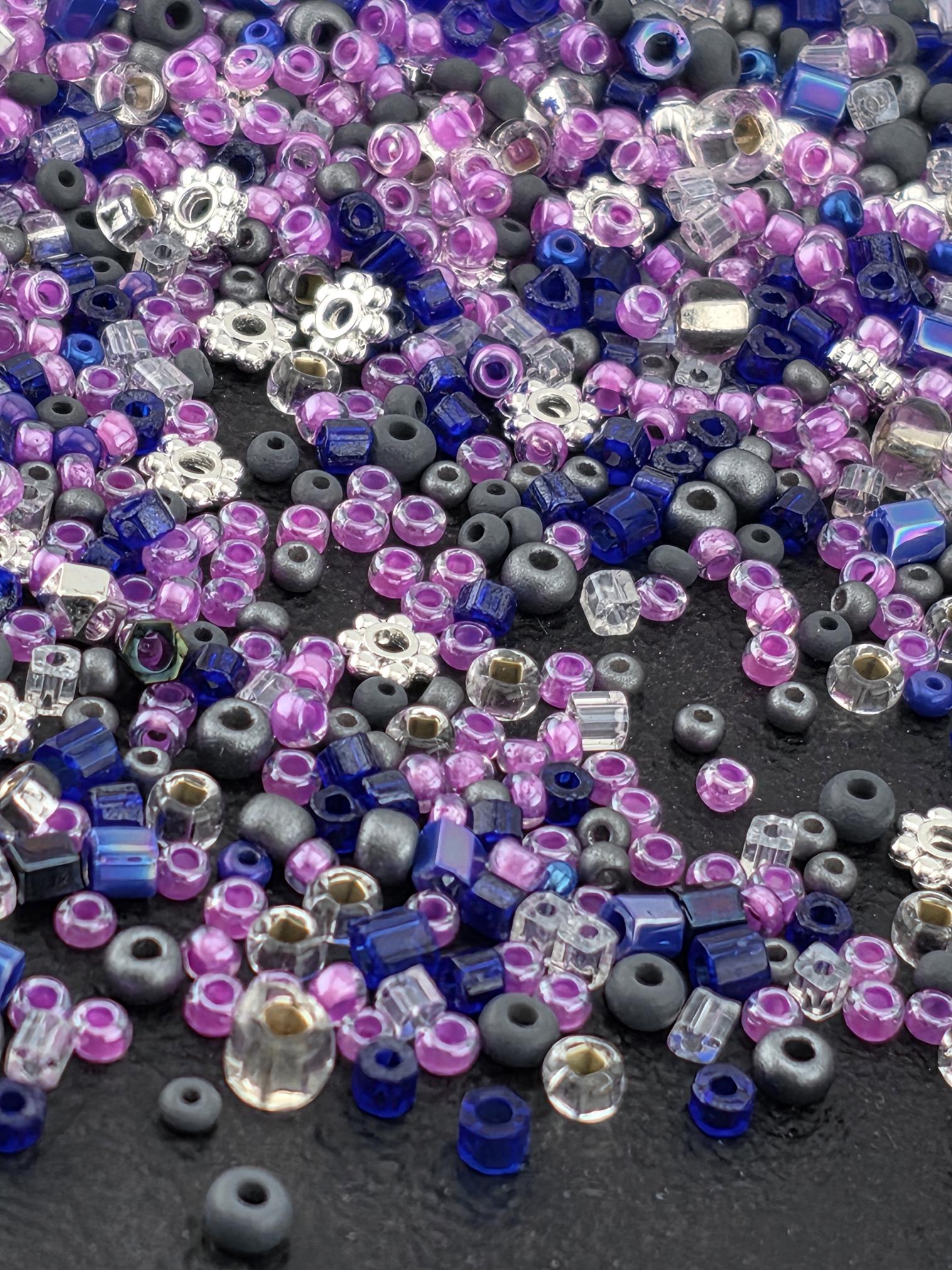 Learise Exclusive "Purple Rain" Seed Bead Soup, 20g