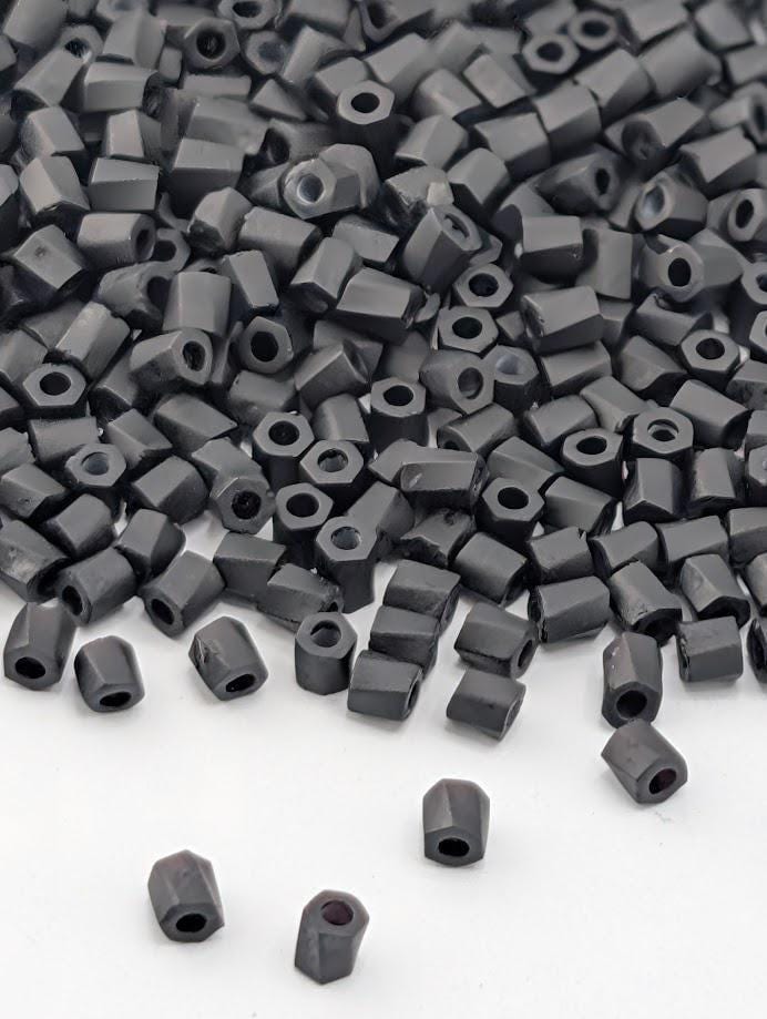 Black Opaque Matte Miyuki Twist Size 10/0 (15g Pkg)