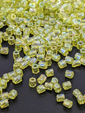 Lime Green Translucent Rainbow Miyuki Twist Size 10/0 (15g Pkg)