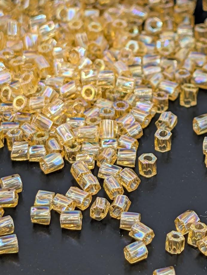 Light Gold Translucent Rainbow Miyuki Twist Size 10/0 (15g Pkg)