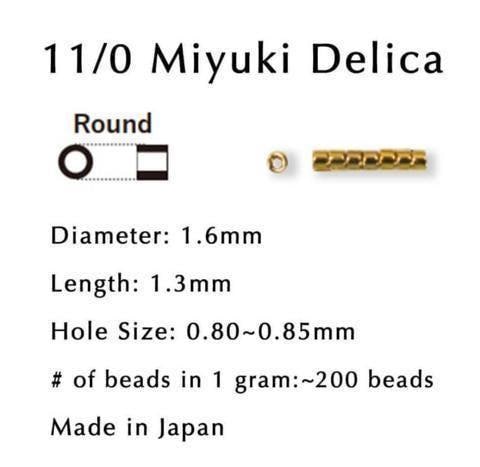 DB2381:Shamrock Inside Color Lined Rainbow Duracoat Miyuki Delica (Size 11, 7 grams, ~1400 beads)