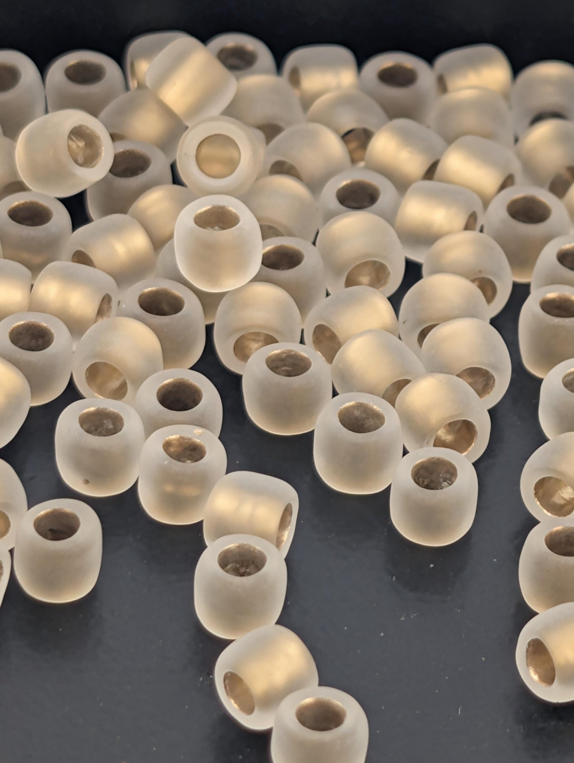 Toho Japanese Seed Beads: Gold-Lined Frosted Crystal, Size 6/0, 2.5" Tube