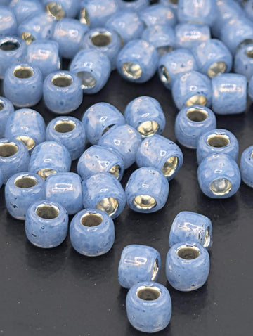 Milky Montana Blue Toho Japanese Seed Beads - Size 6/0, 2.5" Tube ~8-9g