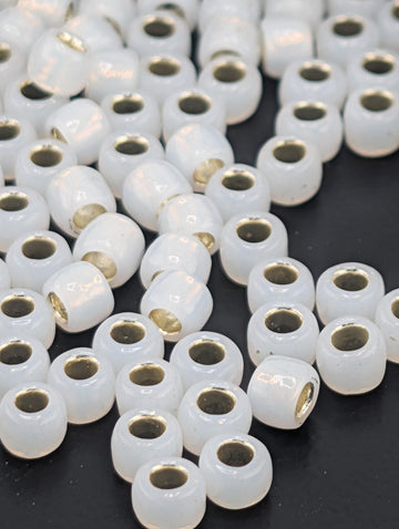 Toho Japanese Seed Beads: 6/0 Round Translucent Silver - 2.5" Tube ~8-9g